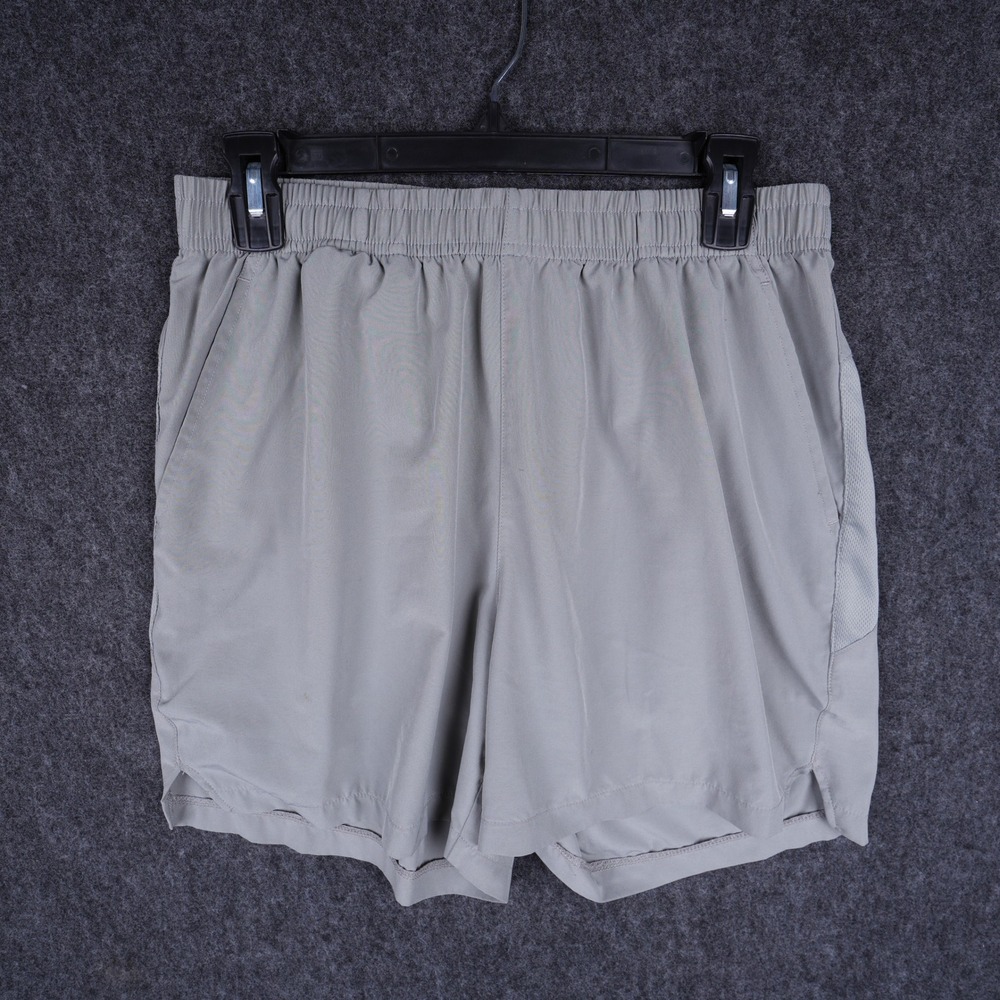 MIER Athletic Training Shorts Mens Medium Gray Excellent Mesh Pockets Drawstring